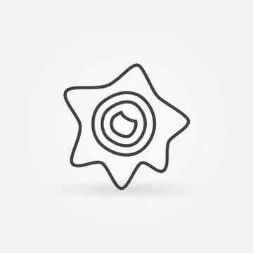 Virus or Bacteria vector simple concept outline icon Stock Illustration