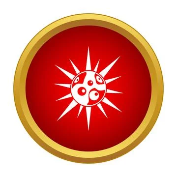 Virus or germ icon representing disease and microbiology Stock Illustration