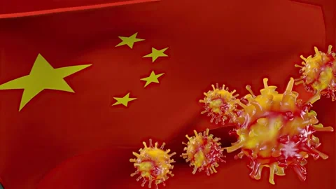 Virus originated from China. Stock Footage 131760426