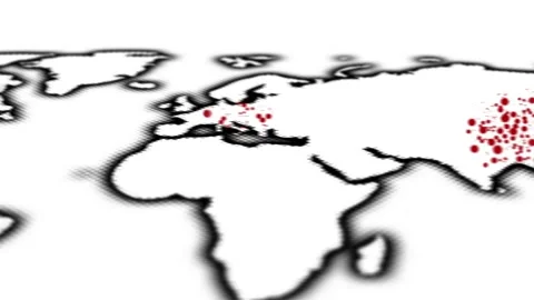 Virus outbreak animated 4K 2 VECTOR Stock Footage 145743376