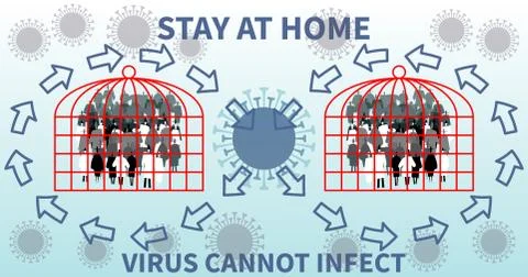 Virus outbreak theme and viral disease epidemic Stock Illustration