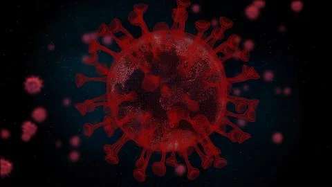 Virus Pandemic Growth. 3d Render Covid-19 Taking over the Planet Earth Stock Illustration