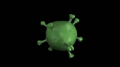 Virus Pandemic Realistic Shape Structure 3D Rendering Stock Illustration