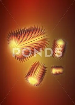 Virus particles, conceptual artwork Stock Illustration