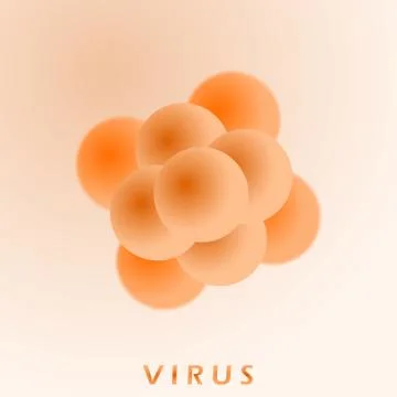 Virus particles on gradient background Stock Illustration