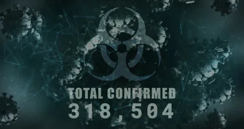 Virus particles linking count updating per second, fingerprint rising and locks Stock Footage 313329988