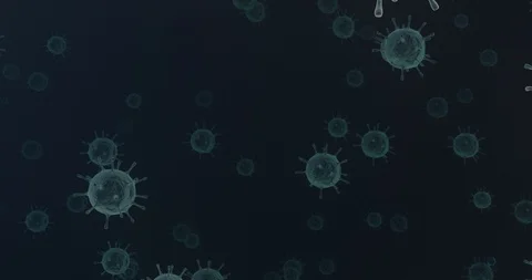 Virus Particles Slow Motion Animation (3D Rendering) 動画素材 124206311