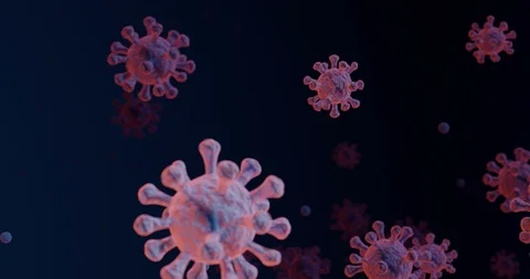Virus Particles Slow Motion Animation (3D Rendering) Stock Footage 124265985