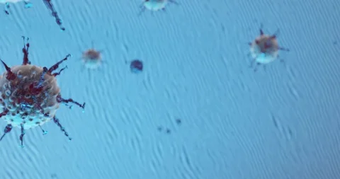 Virus Particles Slow Motion Animation (3D Rendering) Stock Footage 127422149