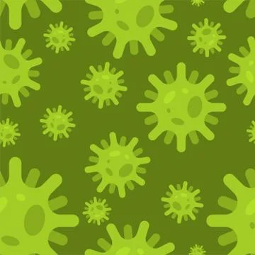 Virus pattern seamless. bacterium background. Cell disease ornament. Epidemic Stock Illustration