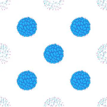 Virus pattern seamless vector Stock Illustration