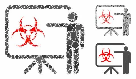 Virus presentation board Composition Icon of Bumpy Items Stock Illustration