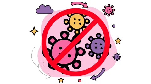 Virus Prevention and Infection Control Medical Awareness Animation Video stock 335513061