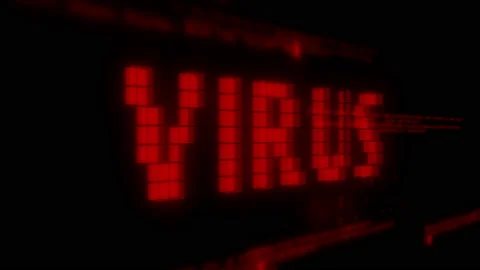 Virus in program code listing, red crash on software developer screen Stock Footage 132360436