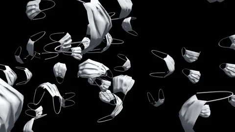 Virus protect mask loop animation 스톡 동영상 146503945
