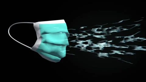 Virus protect mask loop animation Vídeo Stock 146504014