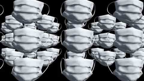 Virus protect mask loop animation Video stock 146504103