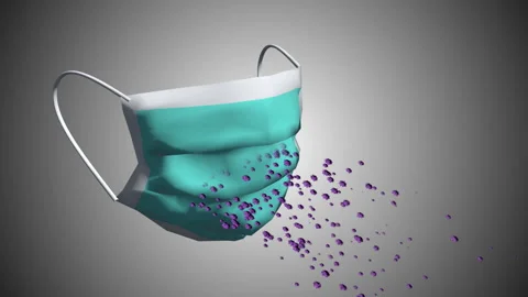 Virus protect mask loop animation Видео 146504105