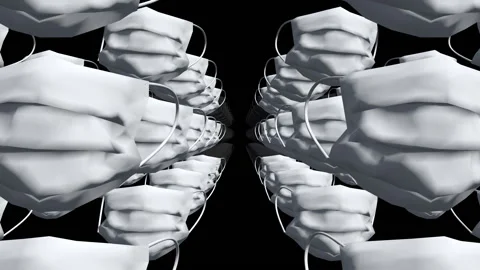 Virus protect mask loop animation Video stock 146504110