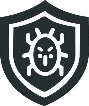 Virus protection and malware security icon 스톡 일러스트