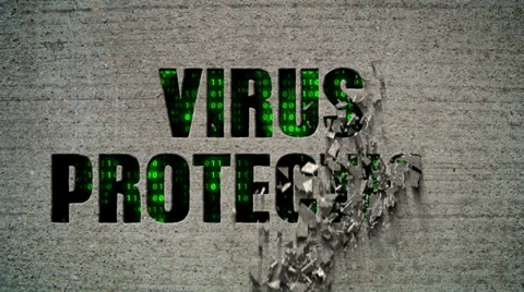 Virus Protection Crumbling Wall Stock Footage 39668963