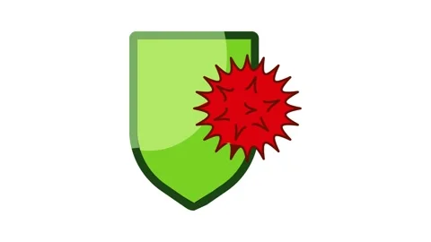 Virus protection icon animation Stock Footage 152564350