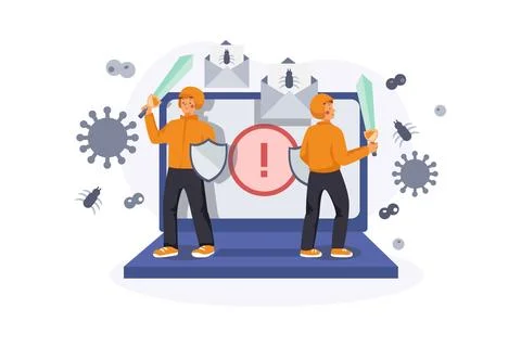 Virus Protection 스톡 일러스트