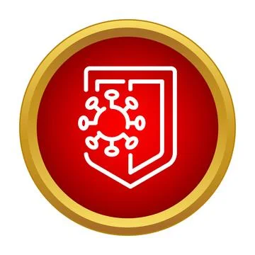 Virus protection shield preventing coronavirus infection icon Stock Illustration