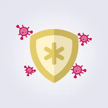 Virus protection vector illustration design, virus prevention icon symbol Stock Illustration