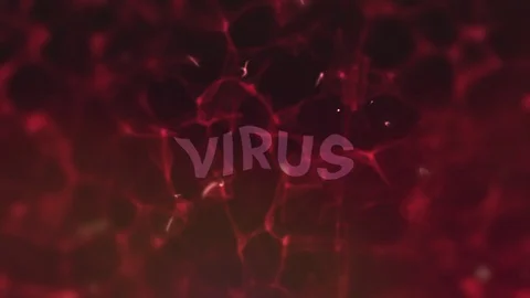 Virus Red Vídeo Stock 129267833