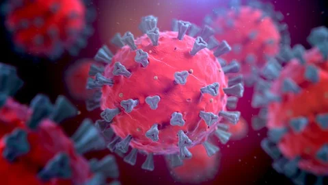 Virus Red Looping A02 Video stock 128037232