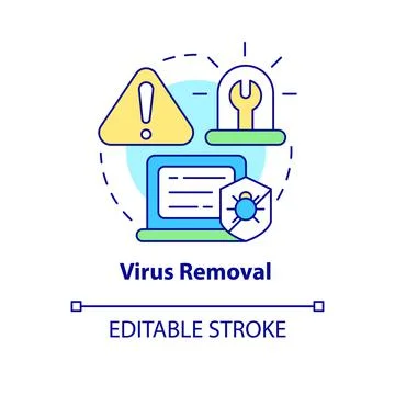 Virus removal concept icon Stock Illustration