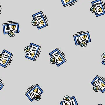 Virus removal repair computer vector seamless pattern イラスト素材