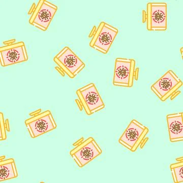 Virus removal repair computer vector seamless pattern 스톡 일러스트