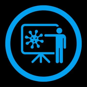 Virus Report Rounded Vector Icon Illustrazione stock