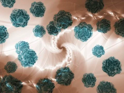 Virus research, conceptual artwork Illustrazione stock