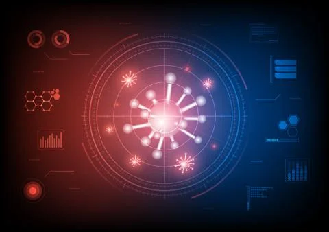 Virus researching Illustrazione stock