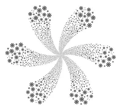 Virus Rotation Flower Shape 스톡 일러스트