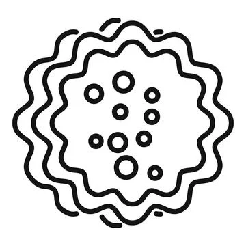 Virus with round protrusions forming a question mark Stock Illustration