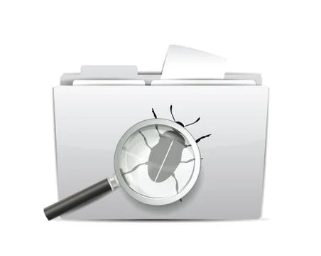 Virus scan icon Stock Illustration
