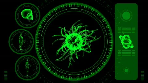 Virus Scan Screen - Hi-tech 18 (HD) 動画素材 655467