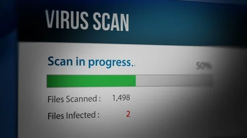 Virus Scan Tool For Computer. Operating System Security Concept Stock Footage 117607797