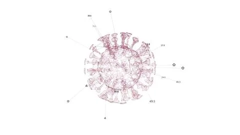 Virus Scanning Interface. HUD virus analyze. Ilustración de archivo
