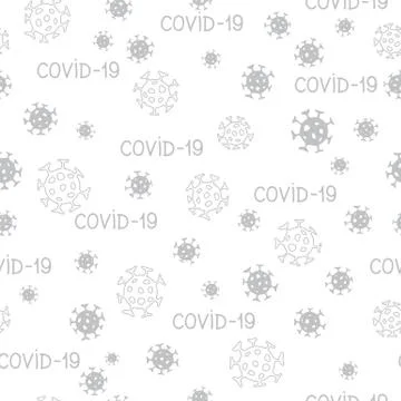 Virus seamless pattern. Abstract bacterium backdrop. Illustrazione stock