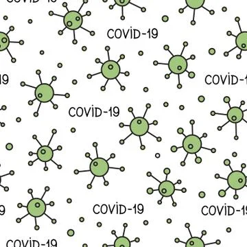 Virus seamless pattern. Abstract bacterium backdrop. Stock Illustration