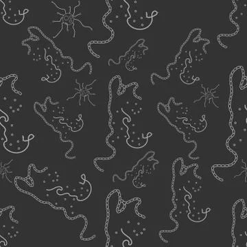Virus seamless pattern Illustrazione stock