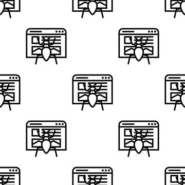 Virus seamless pattern vector illustration Illustrazione stock