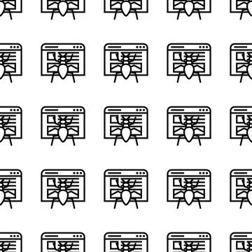 Virus seamless pattern vector illustration Illustrazione stock