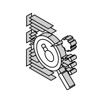 Virus searching isometric icon vector illustration Stockillustratie
