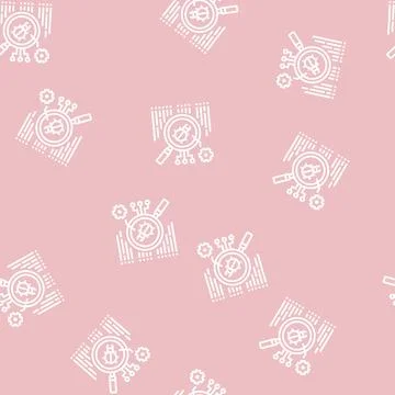 Virus searching line seamless pattern Stockillustratie